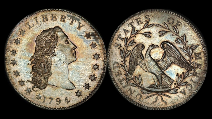 Flowing Hair Silver/Copper Dollar (1794/5)