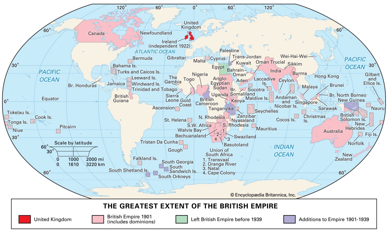 Bản đồ thuộc địa đế chế Anh