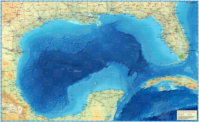 Bản đồ vịnh Mexico