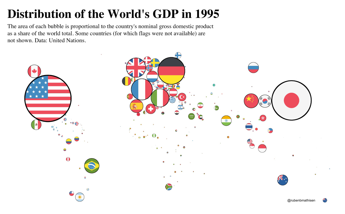 Bản đồ GDP thế giới năm 1995