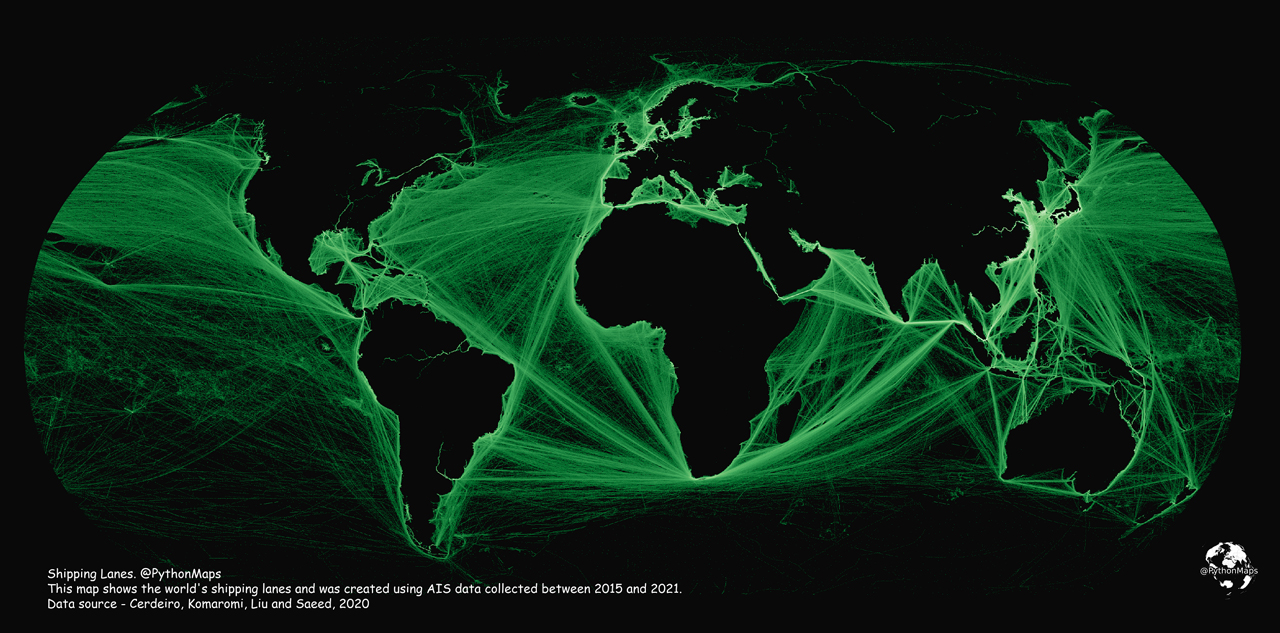 Giao thông hàng hải thế giới infographic